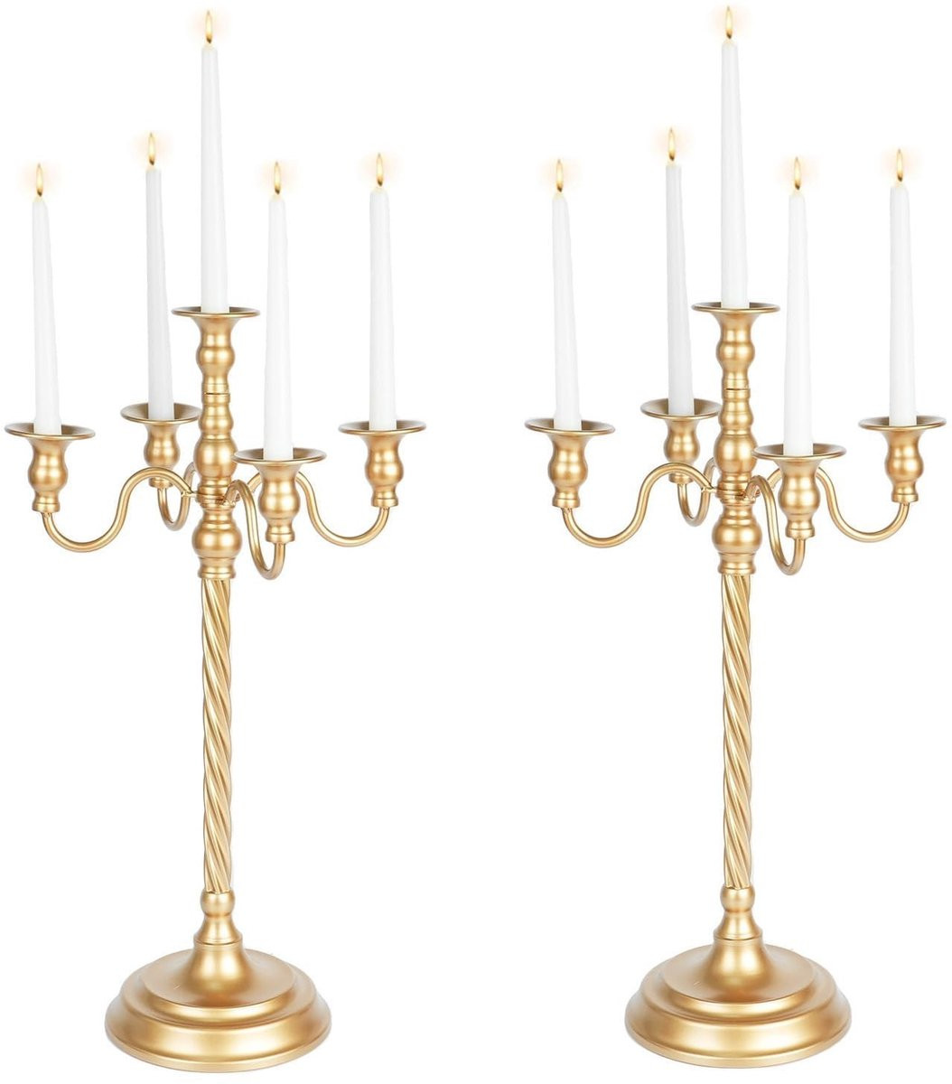 Elegante Gouden Kaarsenhouders voor Bruiloften