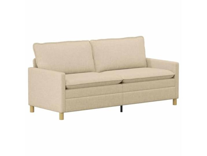 IBUQDDV Sofa Creme 196 x 81 x 87,5 cm Stoff Minimalistisches Design, Metallrahmen, abnehmbare Bezüge, flache Armlehnen, einfache Pflege