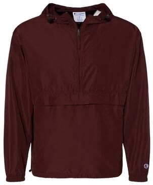 Champion CO200 Packable Anorak Jacket in Maroon size Medium   Polyester