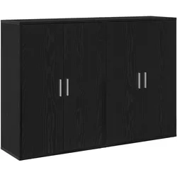 vidaXL Sideboards 2 Stück Schwarz Eichenholz 60x31x84 cm Holzwerkstoff