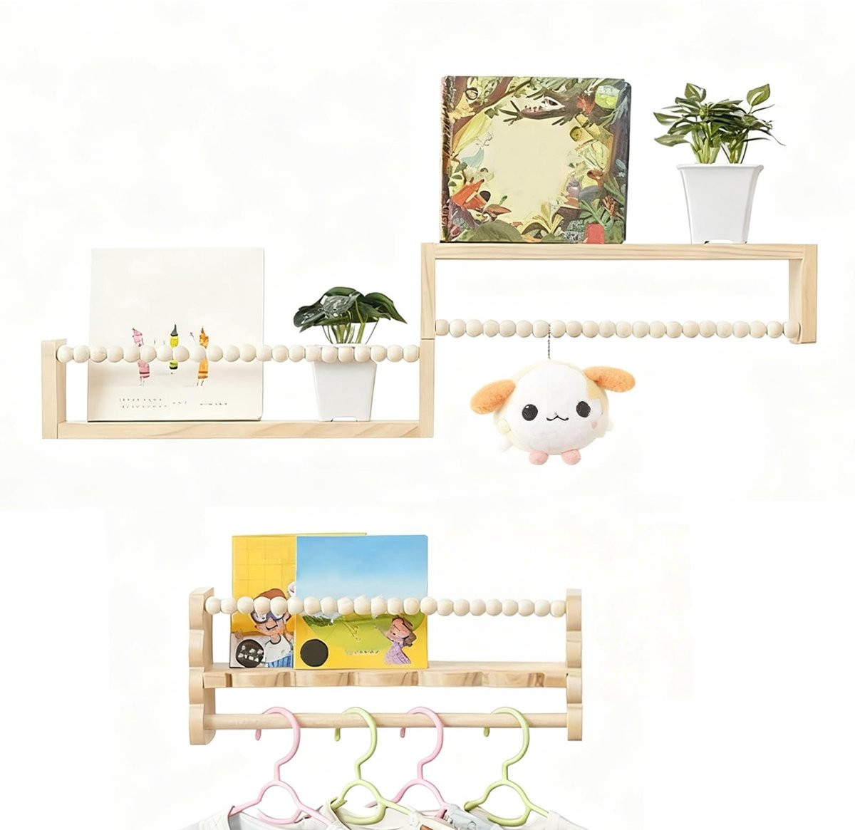 Multifunctionele wandplank voor kinderen voor de kinderkamer