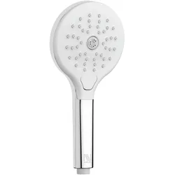 Nikles Handbrause Avanti Round 120 3-Strahl Swirl, chrom/weiss