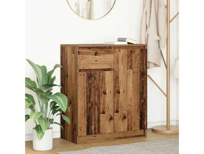 RJPLMFV Anrichte aus Holz, 71 x 35 x 84 cm, mit Schublade 2 Türen, 2 Einlegeböden, Aufbewahrung für Wohnzimmer oder Esszimmer, Montage personalisierbar