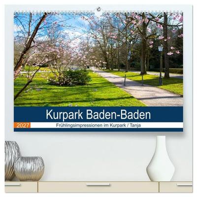 Kurpark Baden-Baden (hochwertiger Premium Wandkalender 2027 DIN A2 quer), Kunstdruck in Hochglanz