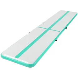 GYMNASTIKMATTE aufblasbar Airtrack 500x100x10 cm Mint-Grün