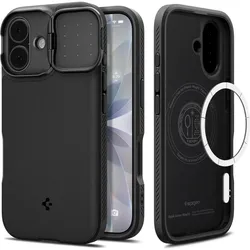 Spigen - Optik Armor MagSafe - iPhone 17 - Black (Apple iPhone 17), Smartphone Hülle, Schwarz