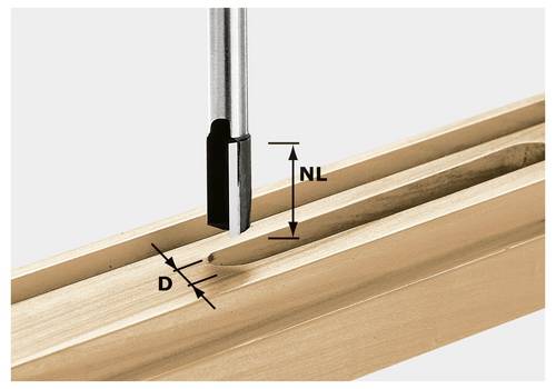 Festool 491089 Nutfräser Länge 100mm Produktabmessung, Ø 14mm Arbeits-Länge 50mm Schaftdurchmesser 12mm
