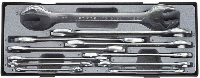 FORCE T5111S Spanner Set, ring / open ended