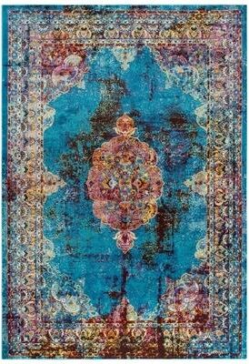 Alora Decor Morocco Collection Blue Medallion Rug
