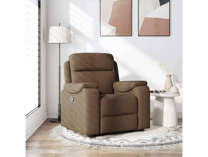 Promo 2026  Fauteuil inclinable Charge 150kg 96x99x102 cm - Fauteuil Releveur Relax Marron Tissu 6296