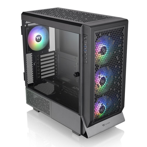 Thermaltake Ceres 500 Gaming PC Gehäuse Midi-Tower Schwarz Seitenfenster