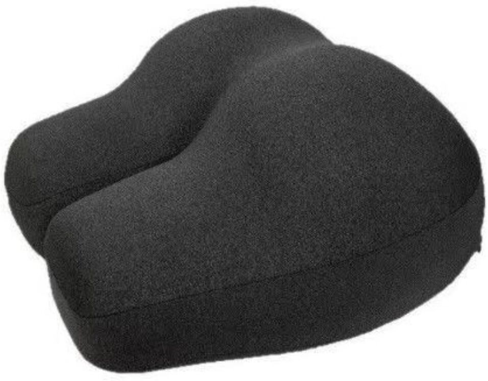 INF Multifunktionales Hüftkissen – Ergonomisch konturiertes Sitzkissen mit hochrückfedernder PP-Baumwolle, atmungsaktiv, Dunkelgrau
