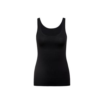 Unterhemd CALIDA "Unterhemd Natural Comfort 1er Pack", Damen, Gr. 44-46, N-Gr, schwarz, Obermaterial: 92% Baumwolle CO. 8% Elasthan EL., Unterhemden Unterhemd
