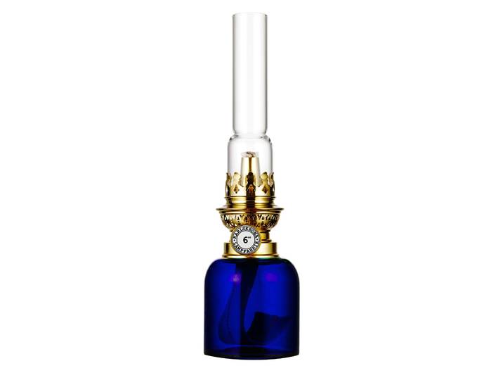 Karlskrona Lampfabrik Lampe à pétrole Koholmen Cobalt