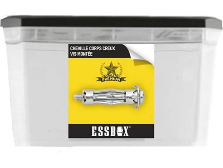 Cheville ESSBOX SCELL-IT corps creux - Spyder plus - Ø6 mm x 34 mm - Boite de 100 - EX-91108106034