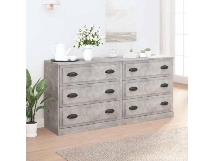 HEFZGDB Klassisches Sideboard mit Wandhalterung zur Sicherung, Sideboard zur Präsentation von Dekoartikeln und Fotos, mit viel Stauraum und Organisationsmöglichkeiten, langlebiges