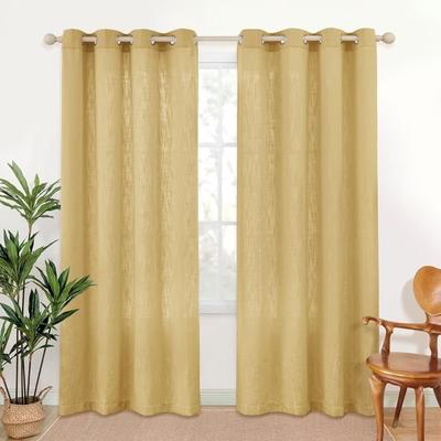 Awesome Home Linen Texture Light Filtering Grommet Panel Pair