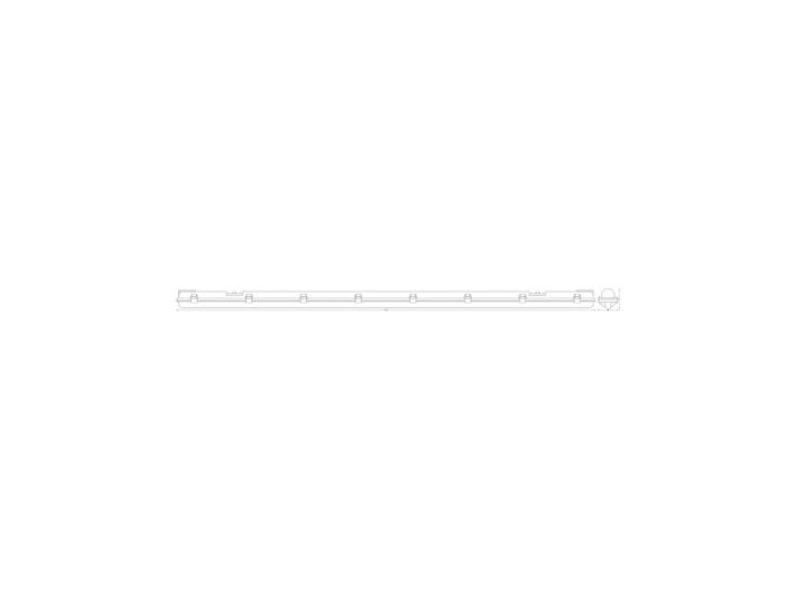 OSRAM Feuchtraumleuchte SUBMARINE, 156 cm, grau, IP65, G13 SUBMARINE, alu / grau / zink, Kunststoff