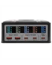 Exsys Multiport HighPower Charger 15W m.QI USB-C PD max.260W Digital/Daten (EX-1107)