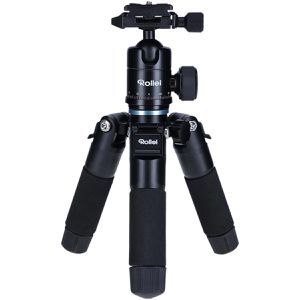 Rollei Compact Traveler Mini M-1 Stativ, Höhe bis 49 cm, für Kamera, mit Kugelkopf, Dreibein
