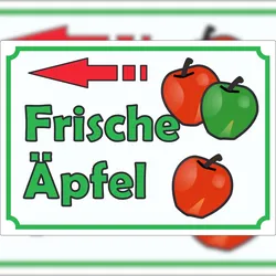 HB-Druck Werbeaufkleber Aufkleber Äpfel links A2 (420x594mm)