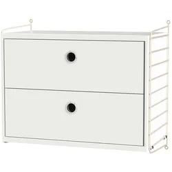 Nachttisch Hängeschrank Weiß/Beige