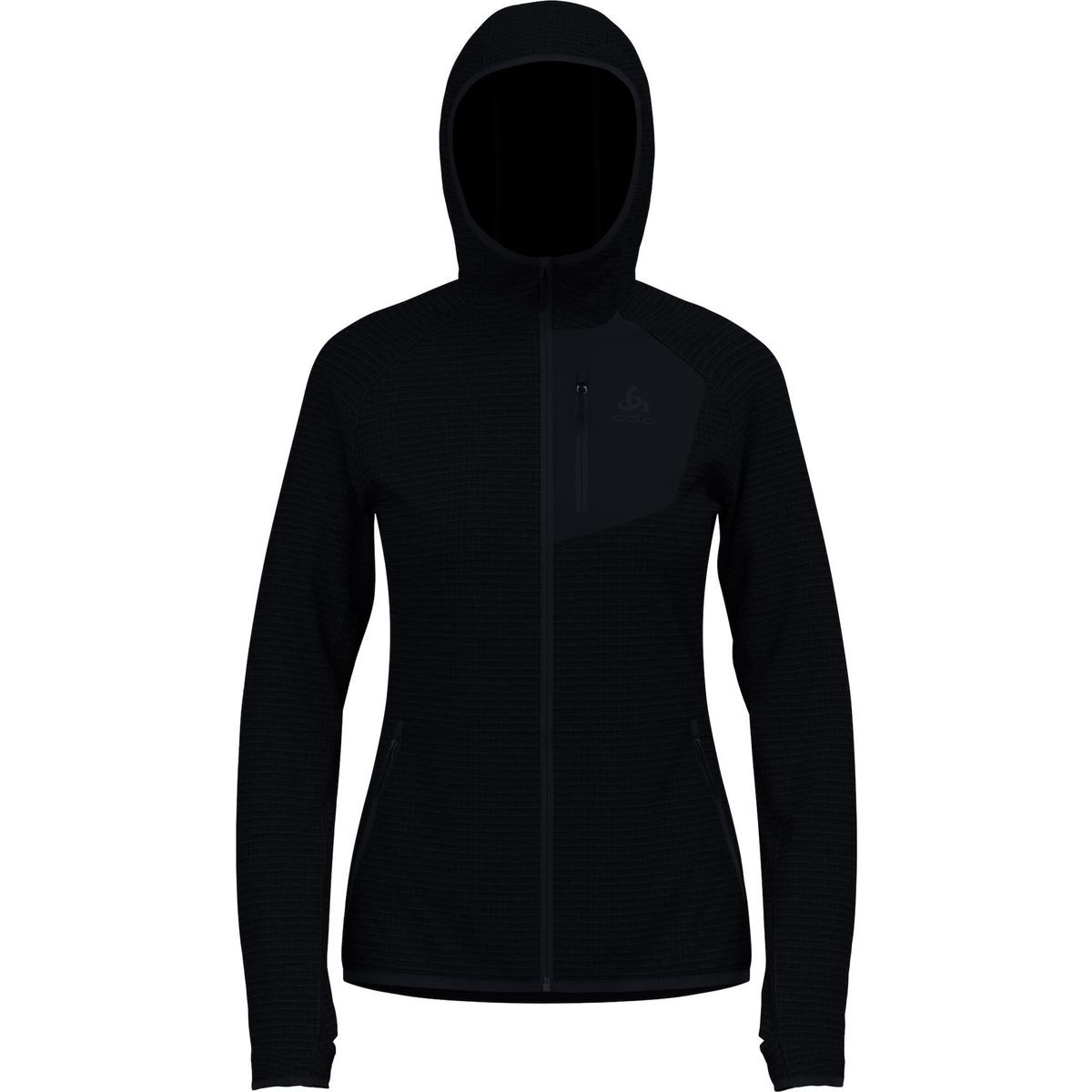 Odlo The Ascent Mid Layer Hooded Zip black (15000) S 542851-15000-S
