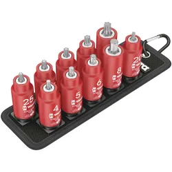 Wera Belt B VDE 1 Zyklop Bitnuss-Satz TORX / Innensechskant, isoliert, 3/8"-Antrieb, 11-tlg - 05004930001