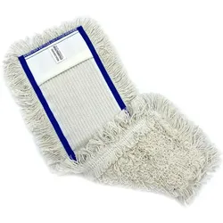 Wischmop aus Baumwolle PROFI PLUS Wischbezug weiß 50 cm Baumwollmop, Doppelschichttaschen, innen Schlinge