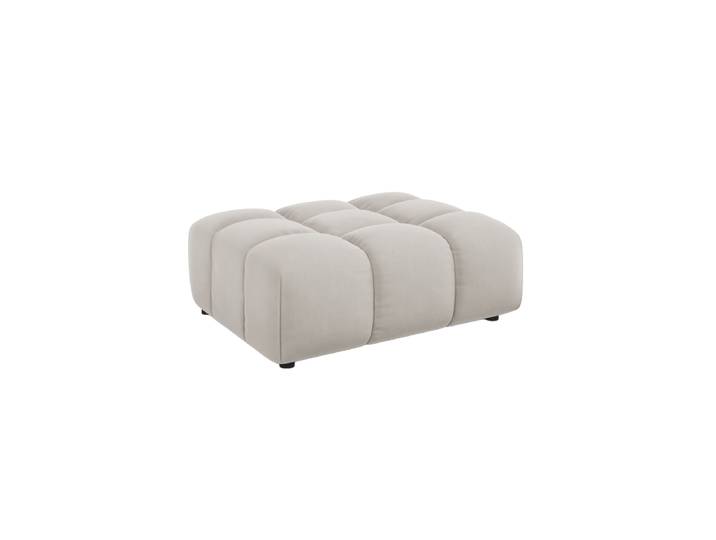 Design Sitzpouf „Sky“ Samt Beige hell chosen by Bloomingloft