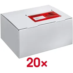 Nestler 20er-Pack Versandkartons Pack-Set L 45,0 x 35,0 x 20,0 cm weiß, 45x20x35 cm