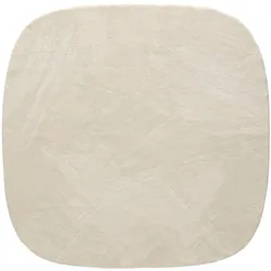 benuta Pop Hochflor Shaggyteppich Yumi Ivory 160x160 cm - Hochflor Teppich für Wohnzimmer