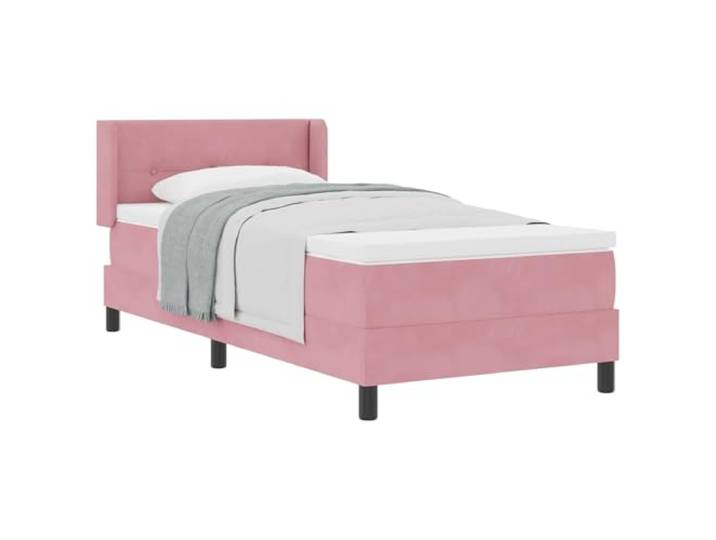 vidaXL Boxspringbett mit Kopfteil Rosa 200 x 90 cm Samt
