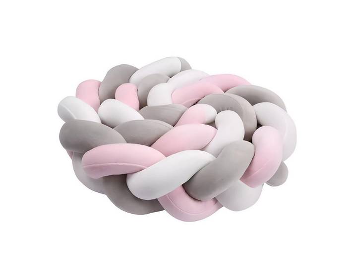 Norvéa Home Nestchenschlange Bettschlange geflochten, Baby Nest, Bettumrandung Baby Bett, 2m, Babynest engmaschig geflochten, Nestchenschlange für Ihr Babybett