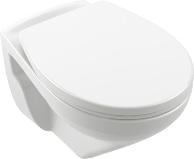 V&B; Newo WC suspendu, cuvette à chasse profonde 36x54cm, évac. horiz., sans rebord, blanc ; Villeroy & Boch (4693R001)
