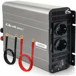 Qoltec, Spannungswandler, MS Wave 12V na 230V 1500/3000W USB