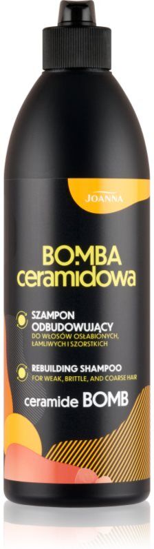 Joanna Ceramide Bomb Rebuilding Shampoo shampoing régénérant pour cheveux cassants et stressés 500 ml