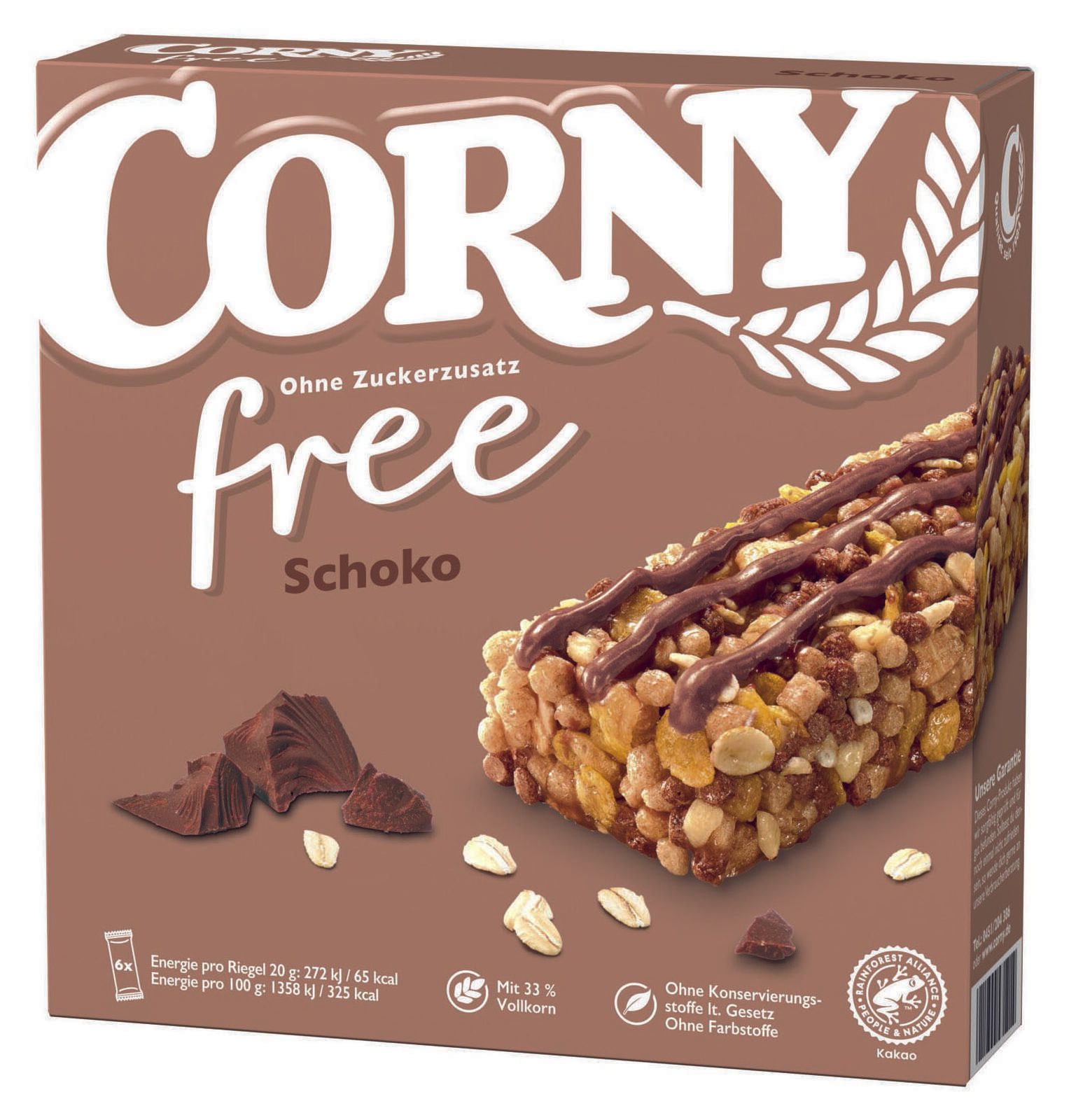 CORNY Müsliriegel free Schoko 3002012
