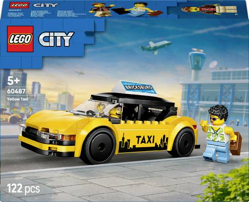 60487 LEGO CITY Gelbes Taxi (60487) Bauset mit Modellauto und 2 Minifiguren