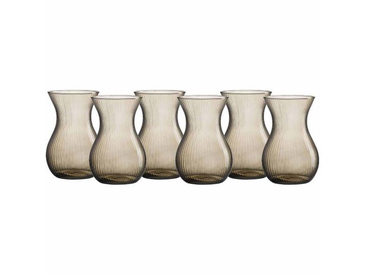 Ritzenhoff Breker Vasen Rosalie Smoke 18 cm 6er Set, Grau, Glas, Rund, 18 cm, Dekoration, Vasen, Glasvasen