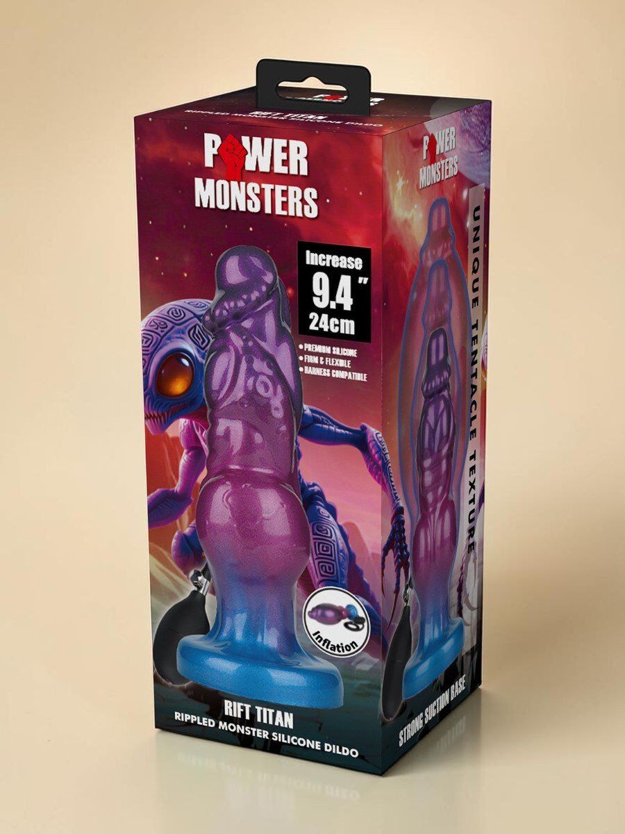 Power Monsters Dildo gonflable textures tentaculaires 24 cm