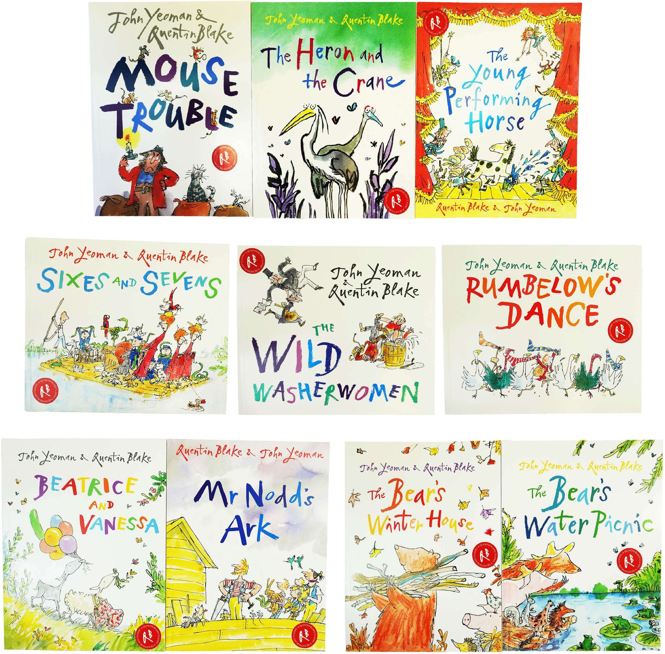 Red Fox Quentin Blake 10 Picture Books Collection Set 2 The Wild Washerwomen, The Bear's Winter House
