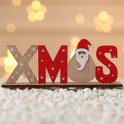 Inspired Deals Rustic Wooden Christmas Sign Table Decor Freestanding Holiday Letter Ornament xmas Models