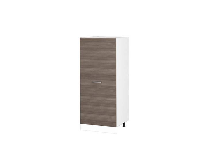 Vicco Hochschrank R-Line Grau 60 cm mit großer Tür, Weiß, Hellbraun, Holzwerkstoff, 4 Fächer, Rechteckig, 60x143x57.2 cm, Badezimmer, Badezimmerschränke, Midischränke
