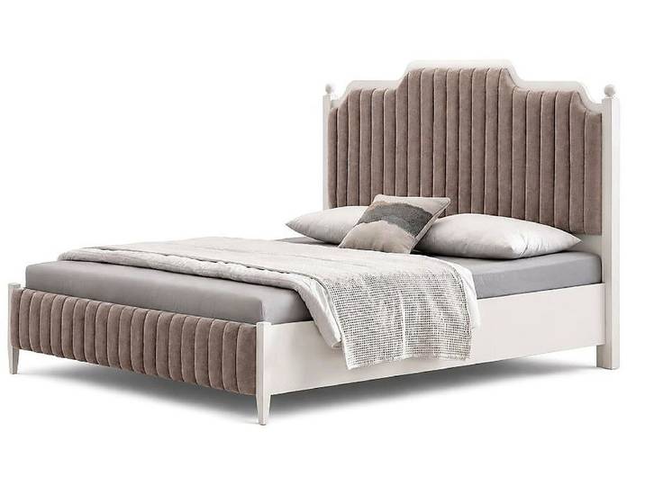 Xlmoebel Polsterbett Elegantes Polsterbett mit hohem Kopfteil für stilvolle, Made in Europa