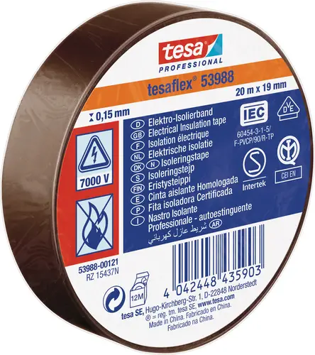 Tesa 53988-00121-00 Isolierband tesa Professional Braun (L x B) 20m x 19mm