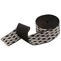 buttinette Taschengurtband "Flechtmuster", grau-schwarz, Breite: 3,8 cm, Länge: 2 m