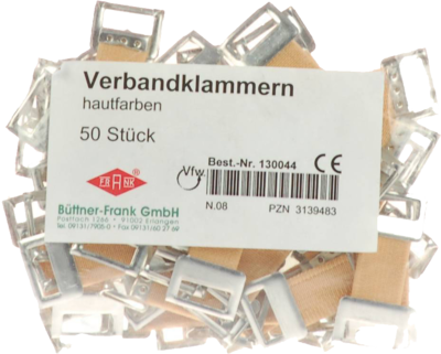 Büttner-Frank GmbH VERBANDKLAMMERN hautfarben mit Gummiband 50 St 03139483
