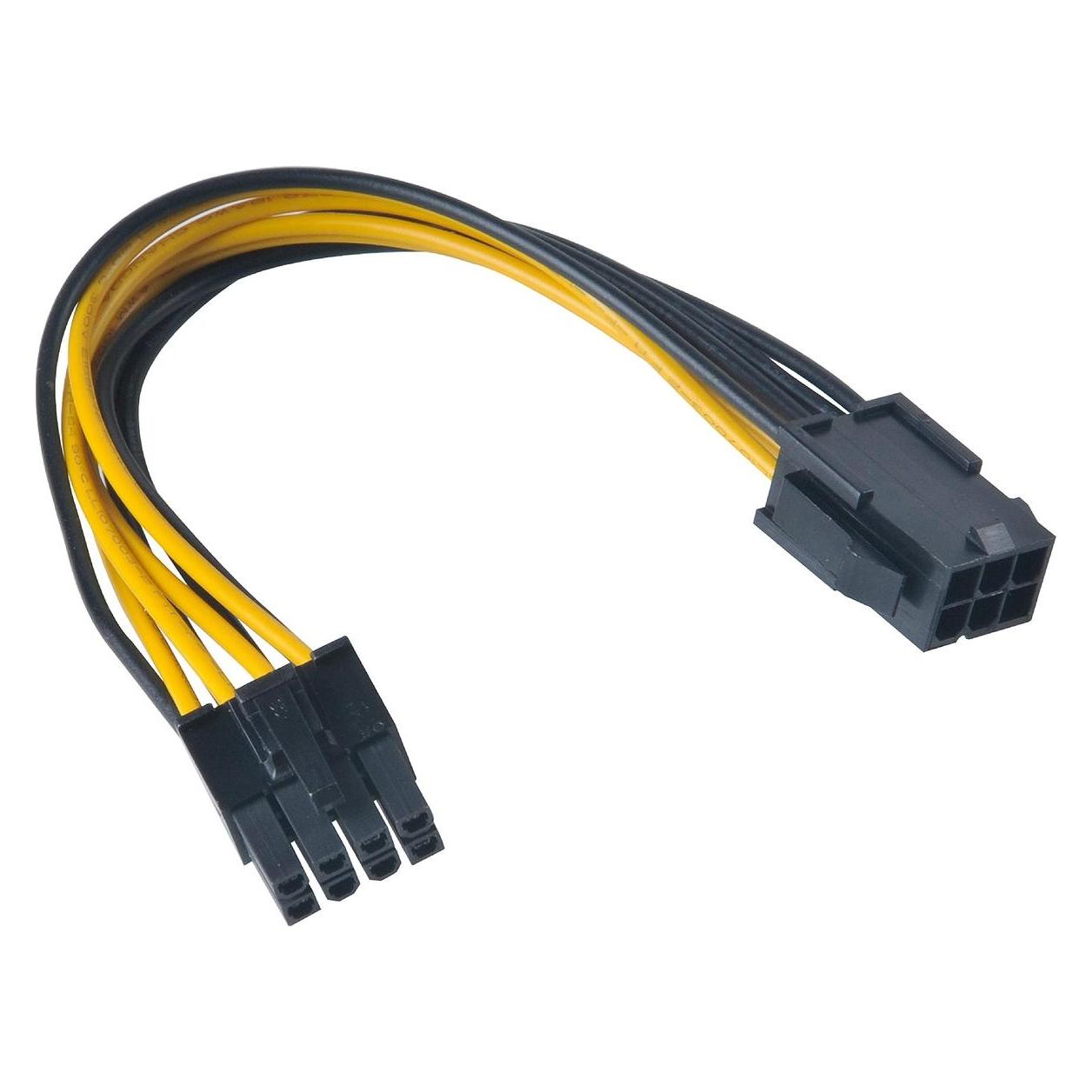 Akasa 6-Pin PCIe zu 8-Pin ATX12V - Adapter-Kabel (15 cm) (AK-CB051)