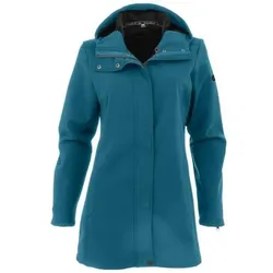 MAUL Damen Mantel Tällistock XT-Softshellmantel+Kapuze, Größe 40 in Blau Blau